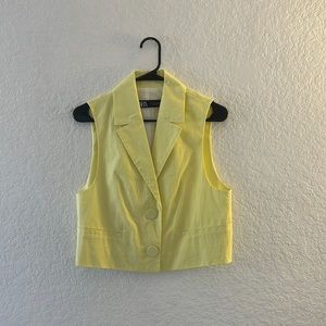 Zara bright yellow vest size S